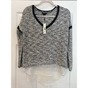 Metaphor NWT Women’s V-neck Chiffon Bottom Sweater Size XS